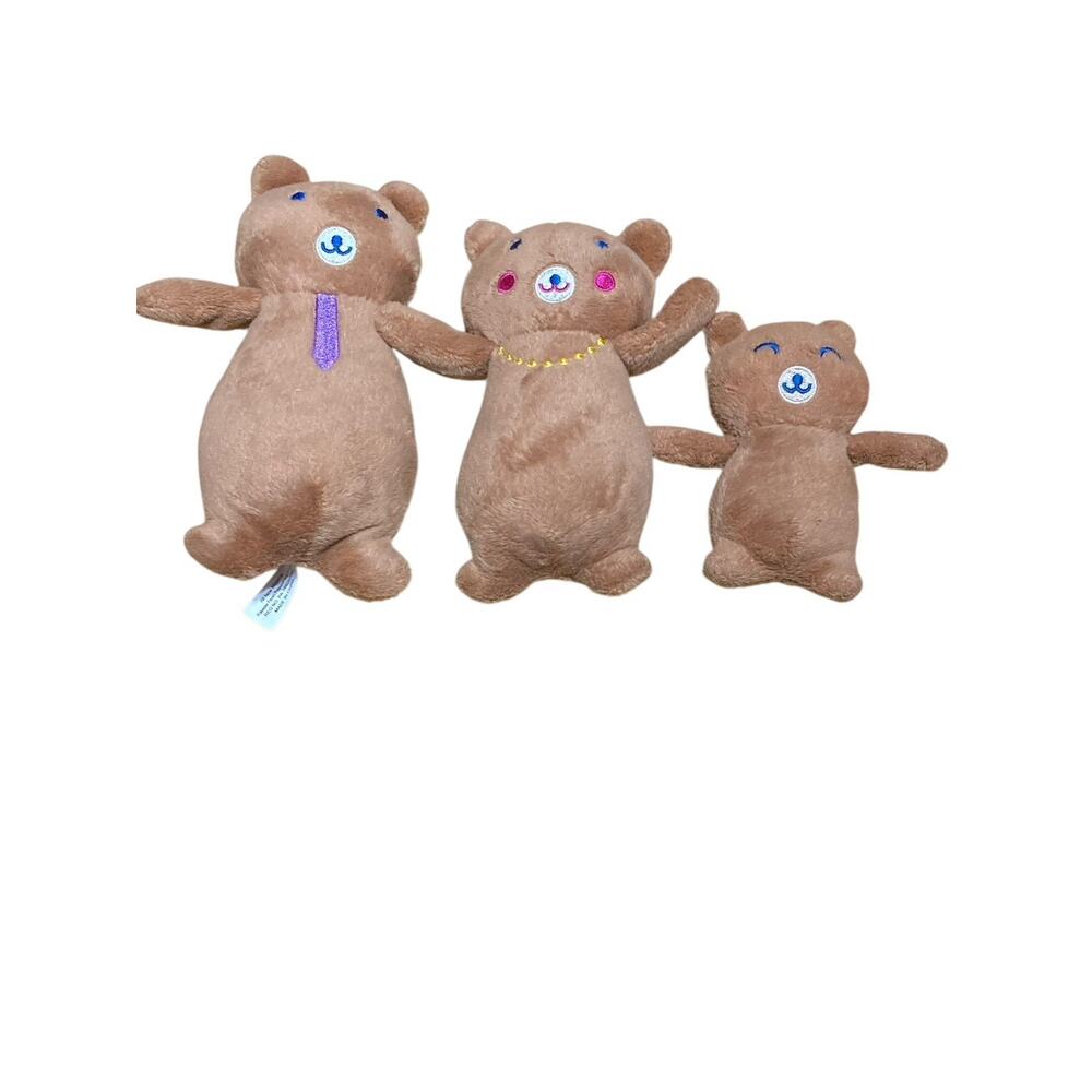Three Little Brown Bears Stuffed Mama Papa Baby Plush TJX Companies